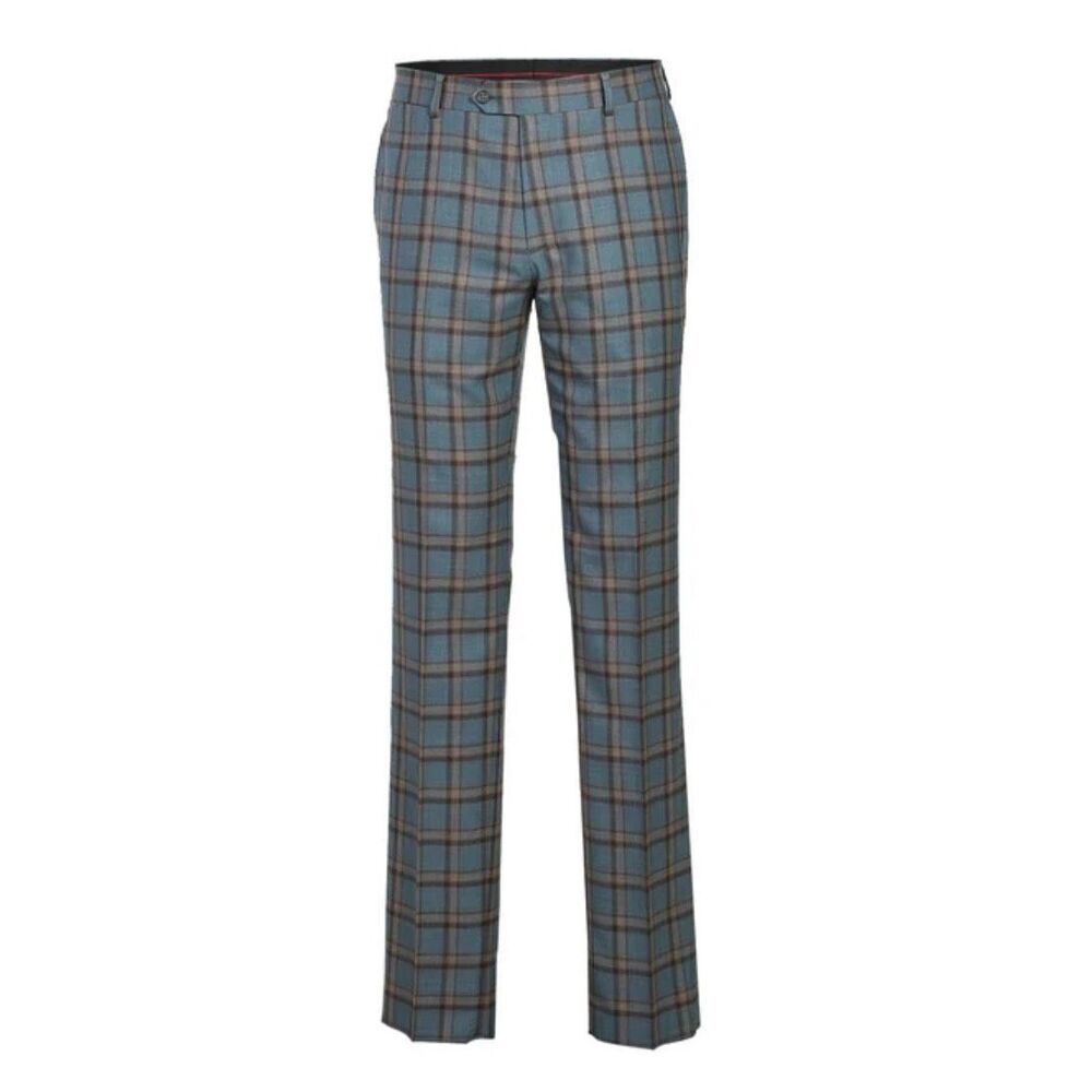 English Laundry Plaid Peak Lapel Wool Blend Suit Pants  37 W